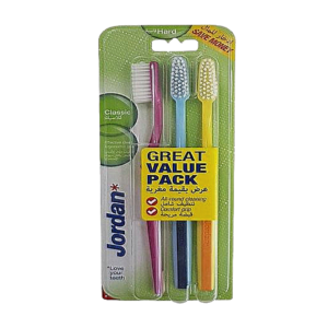 Jordan Toothbrush Classic Hard 3 Pack