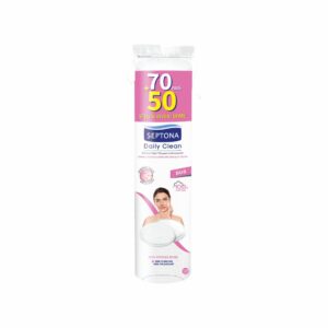SEPTONA DAILY CLEAN Cotton Pads ROUND Sensitive Touch DUO 70+50