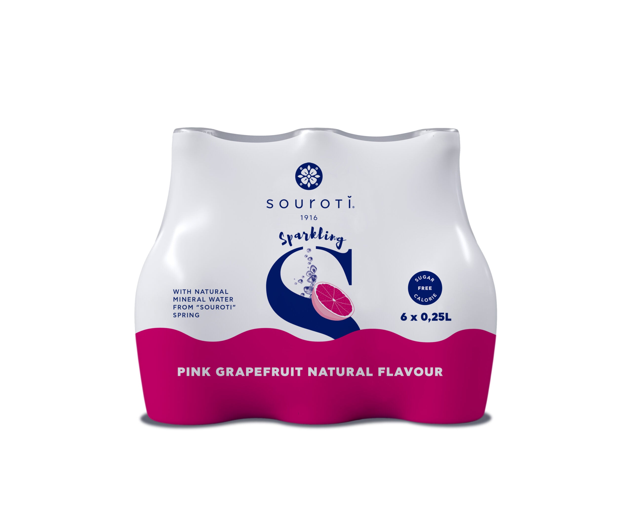 SOUROTI 6 Pack Shrink 6X250ml - Pink Grapefruit