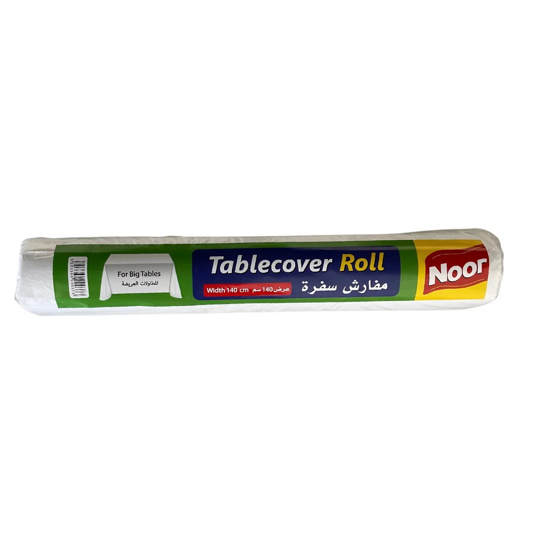Noor plastic tablecover very wide white 140cm big table