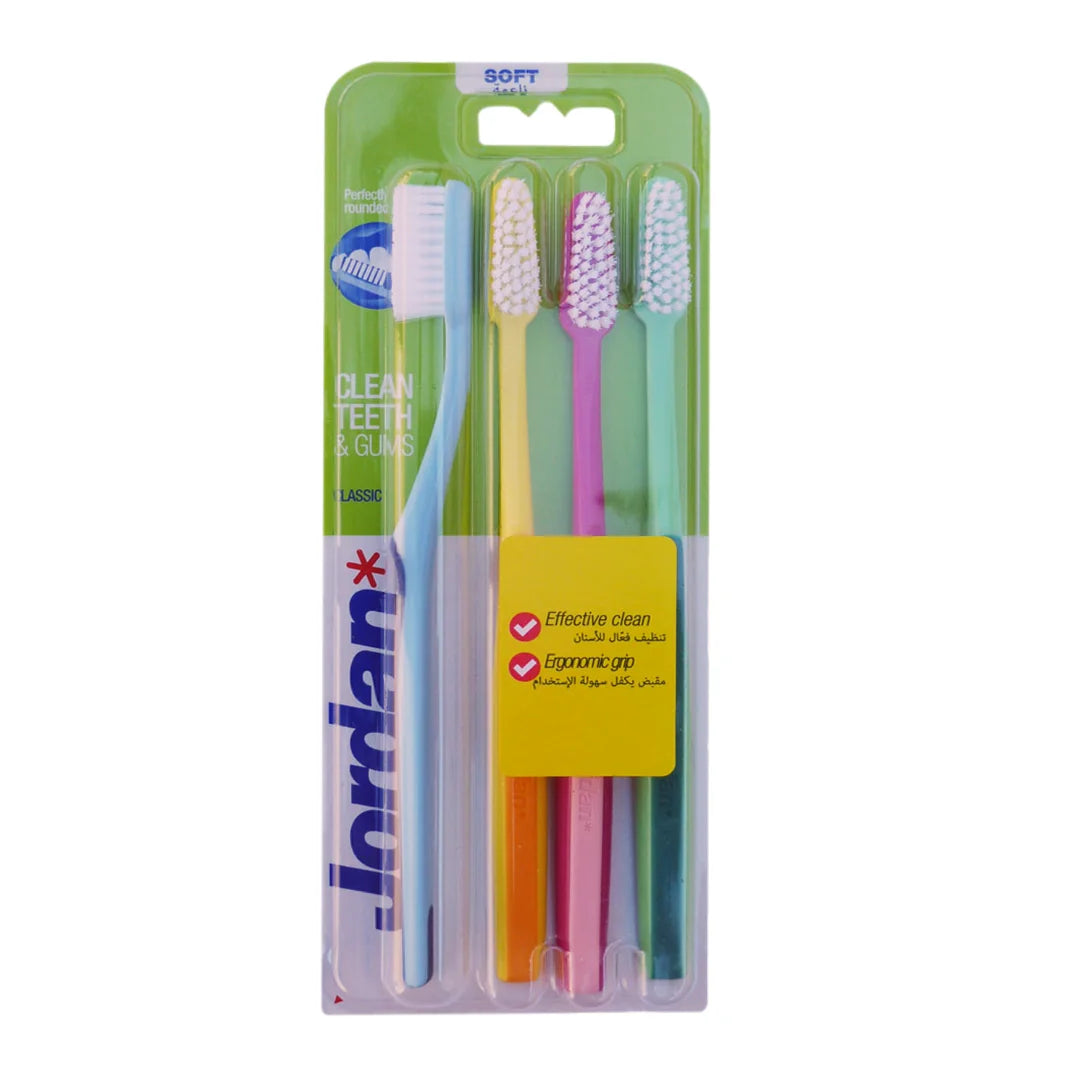 Jordan Toothbrush Classic 4-pack Soft