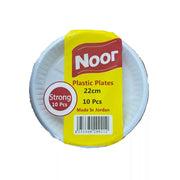 Noor Plastic Plates Strong 22cm 10pcs