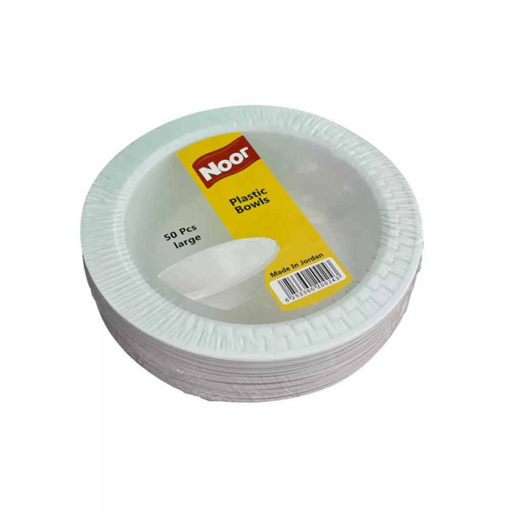 Noor plastic bowls  large 50pcs