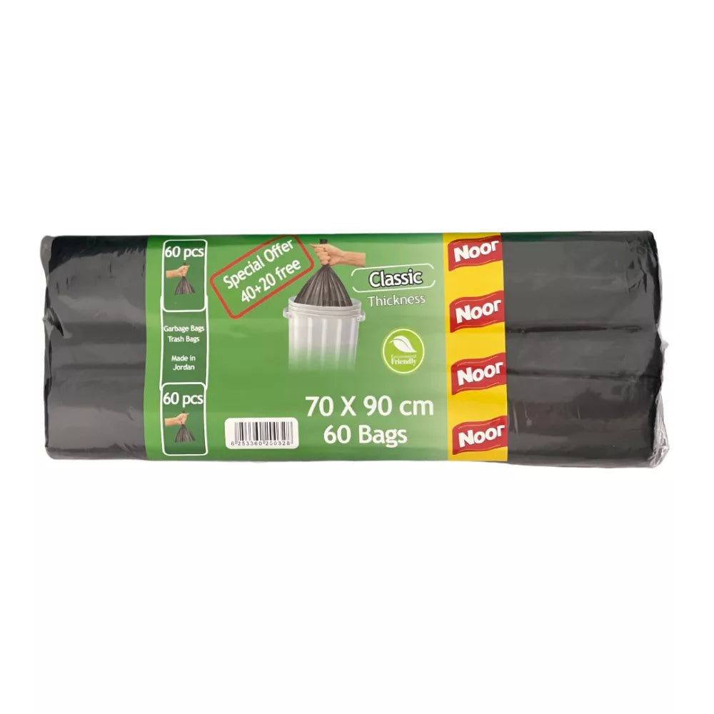 Noor trash bags 70*90 classic 60 pcs 3 roll