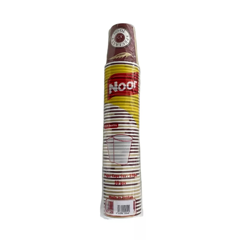 Noor paper cups 9 Oz 50cups
