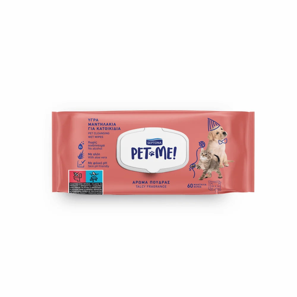 Septona PET ME wipes talc regular 60 pcs