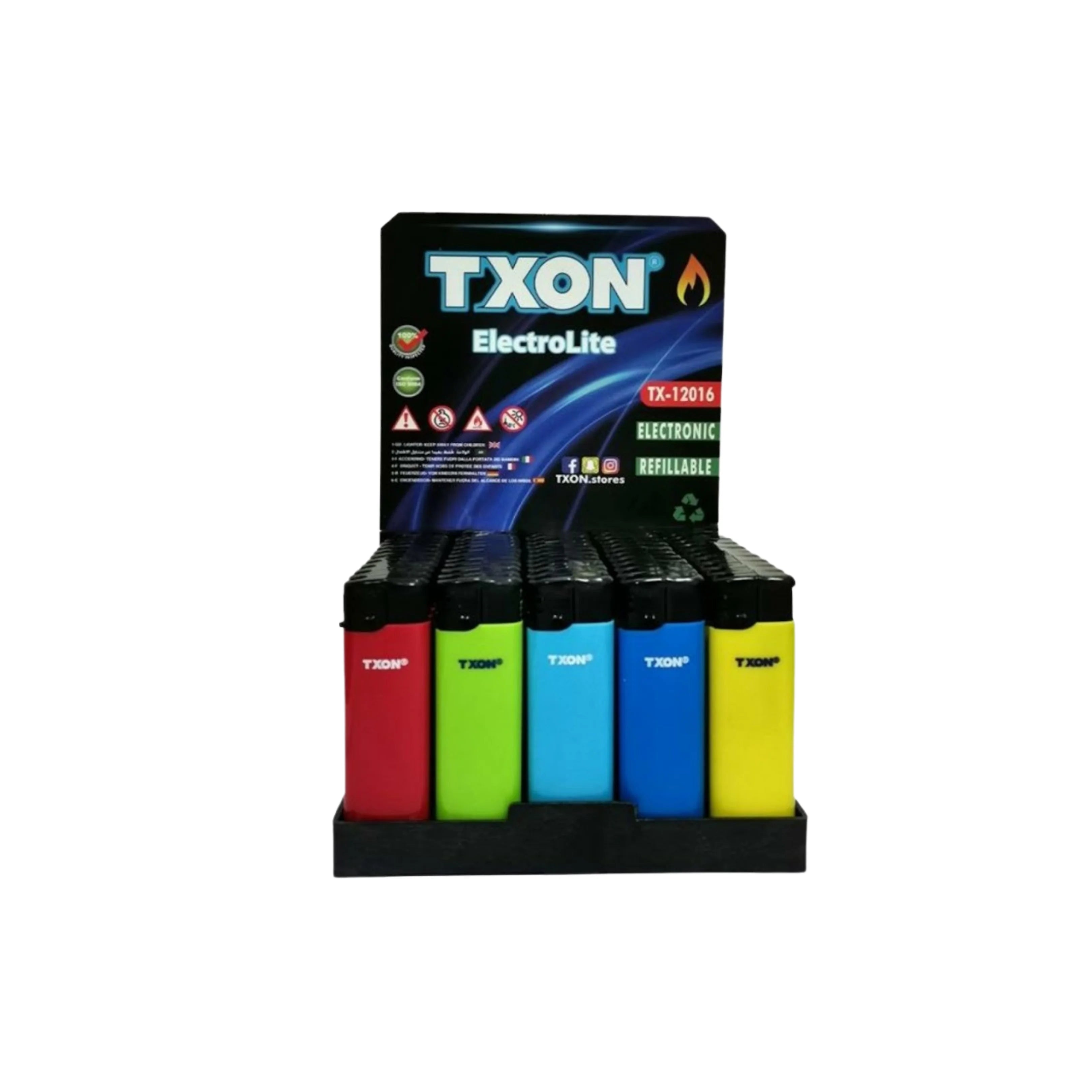 REFLLABLE LIGHTER TX-12016 ELECTROLITE