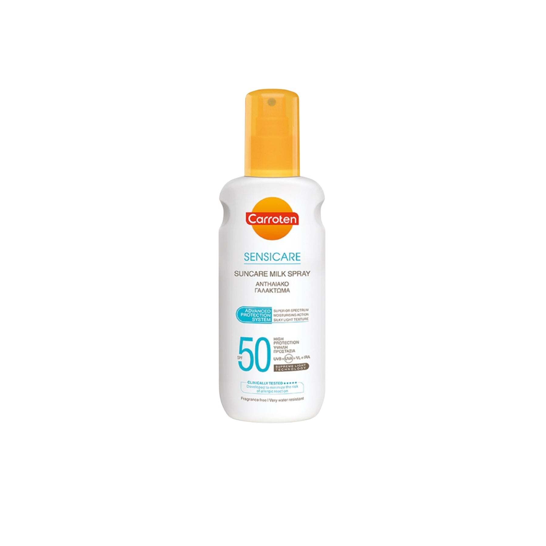 Carroten Sensicare Suncare Milk Spray 200ml - SPF50+