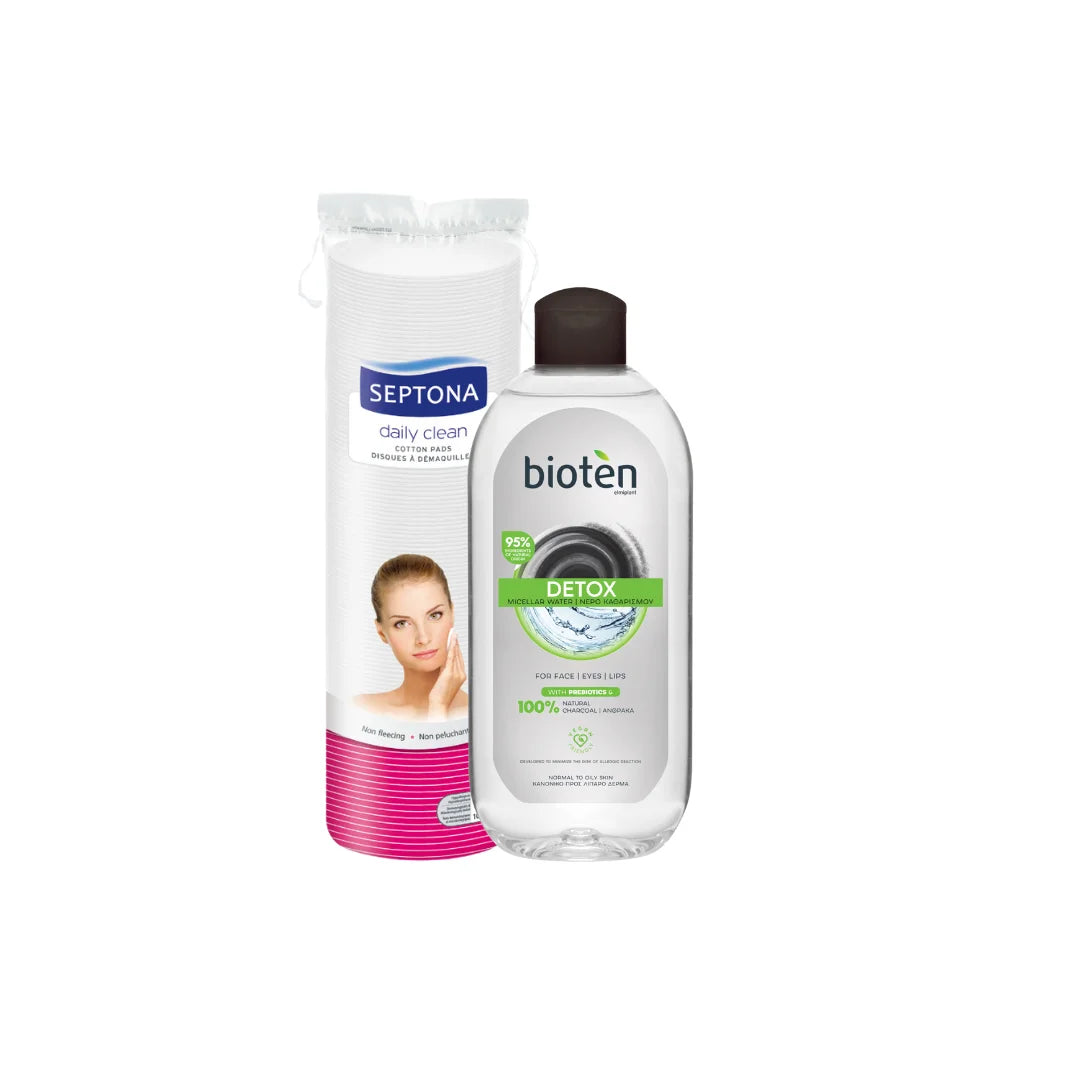 BIOTEN MICELLAR WATER DETOX + Oval Cotton Pads free