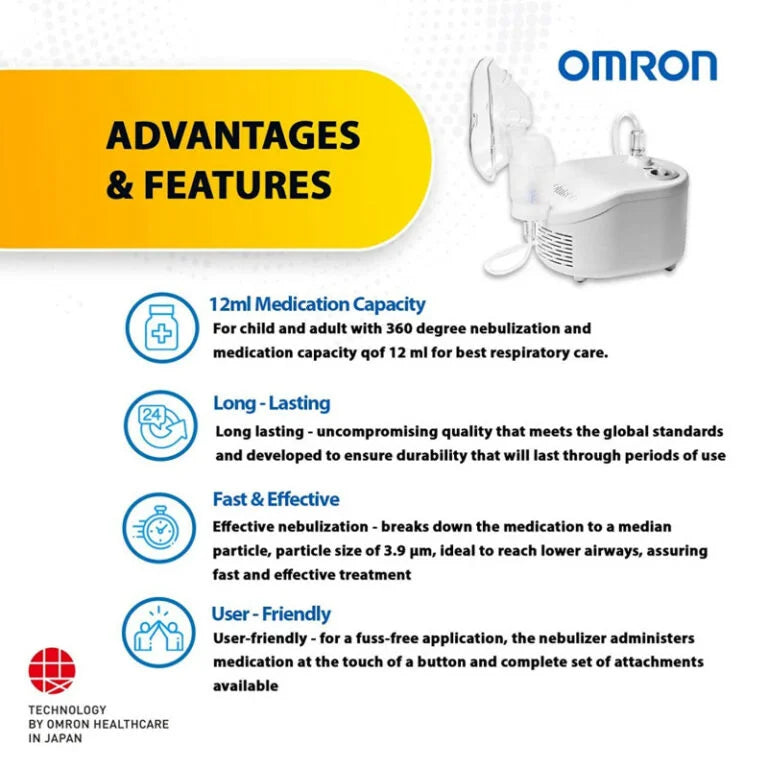 Omron NEC 101 Compressor Nebulizer for Child & Adult