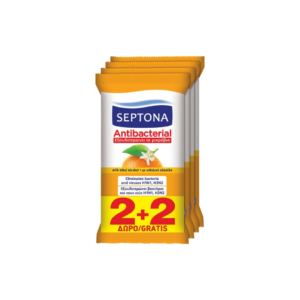 سبتونا مناديل مبللة مضادة للبكتيريا”البرتقال” 15 منديل (2+2 مجانا)