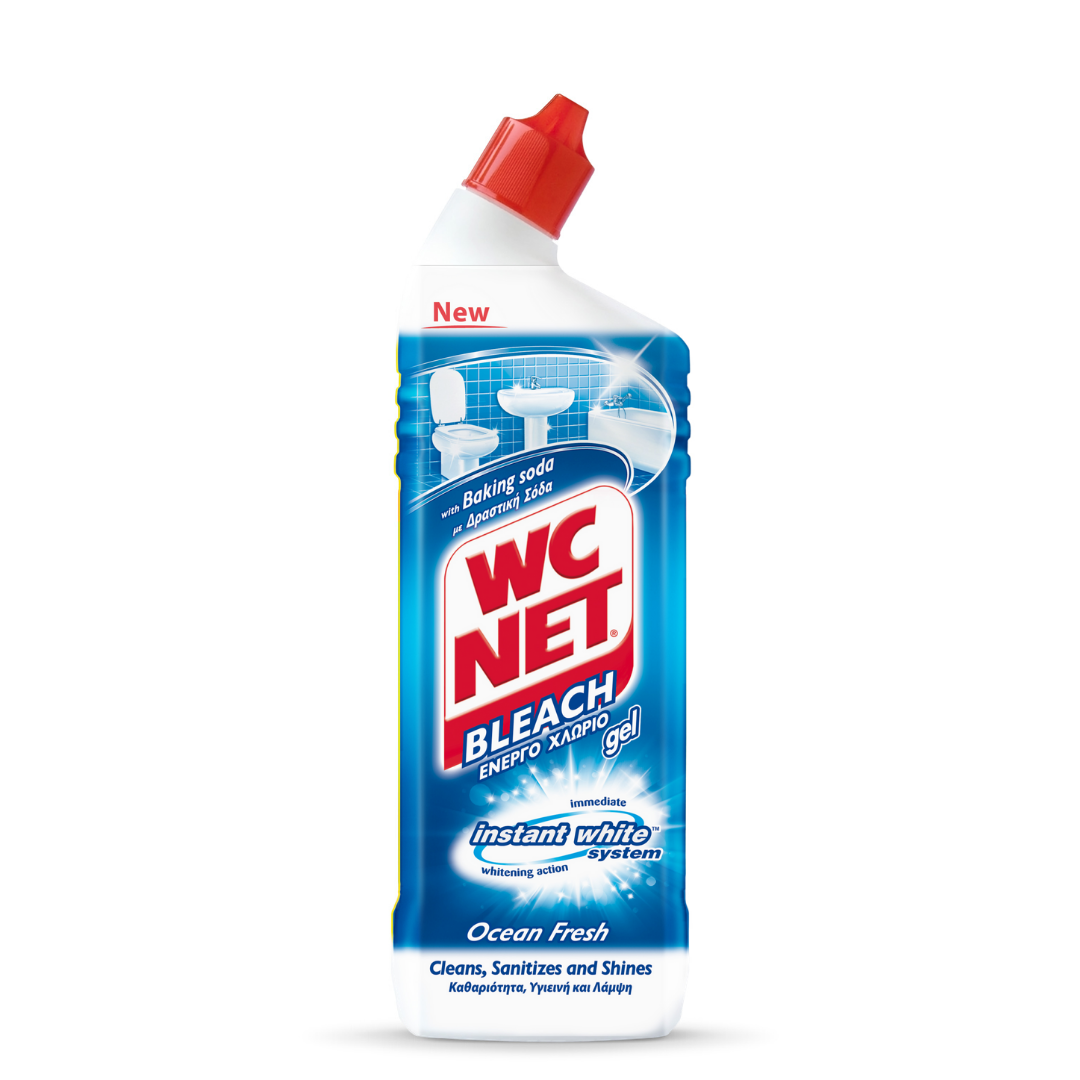 Wc Net - Gel blanqueador extra blanco, limpiador para sanitarios y  superficies, esencias variadas según disponibilidad, 700 ml x 4 paquetes