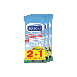 Septona Kids on the go Antibacterial Wipes 15 pcs 2+1