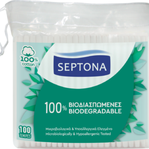 Septona cotton buds 100 PCS BIODEGRADABLE – Refill 100pcs